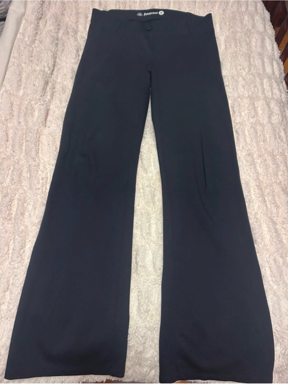 Betabrand Navy Wide-Leg Dress Pants